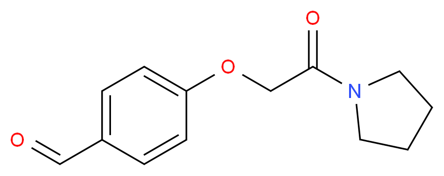 4-[2-oxo-2-(pyrrolidin-1-yl)ethoxy]benzaldehyde_分子结构_CAS_438229-79-9