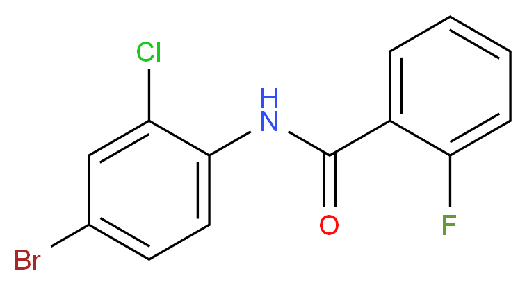 N-(4-bromo-2-chlorophenyl)-2-fluorobenzamide_分子结构_CAS_902093-29-2