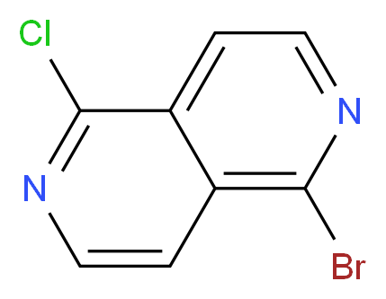 1-BROMO-5-CHLORO-2,6-NAPHTHYRIDINE_分子结构_CAS_)