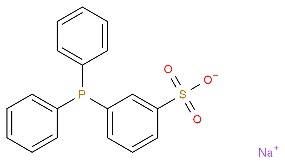 sodium 3-(diphenylphosphanyl)benzene-1-sulfonate_分子结构_CAS_)