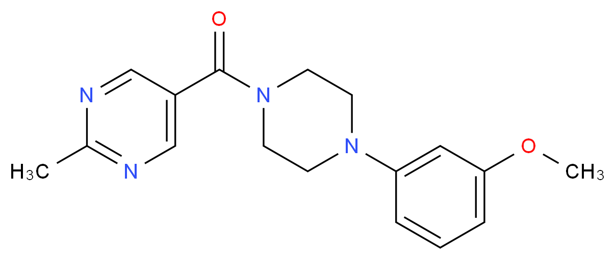 5-{[4-(3-methoxyphenyl)piperazin-1-yl]carbonyl}-2-methylpyrimidine_分子结构_CAS_)