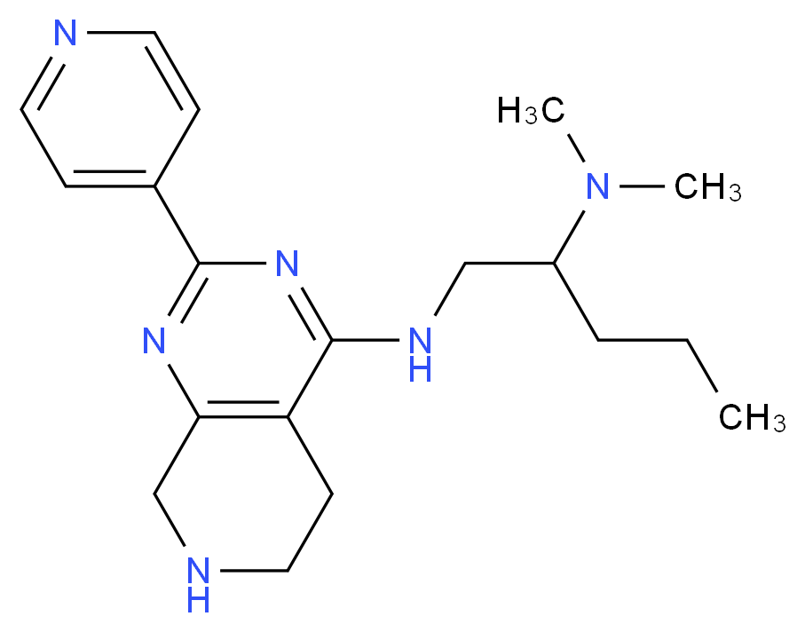 N~2~,N~2~-dimethyl-N~1~-(2-pyridin-4-yl-5,6,7,8-tetrahydropyrido[3,4-d]pyrimidin-4-yl)pentane-1,2-diamine_分子结构_CAS_)