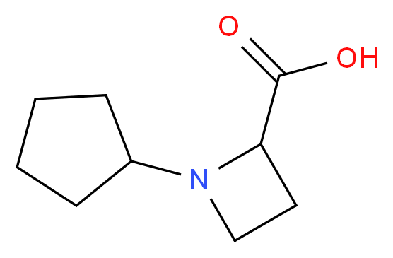 1-Cyclopentylazetidine-2-carboxylic acid_分子结构_CAS_)