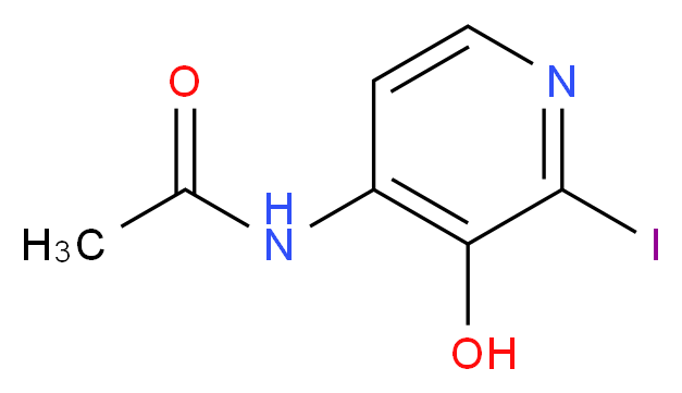 N-(3-Hydroxy-2-iodopyridin-4-yl)acetamide_分子结构_CAS_1186310-97-3)