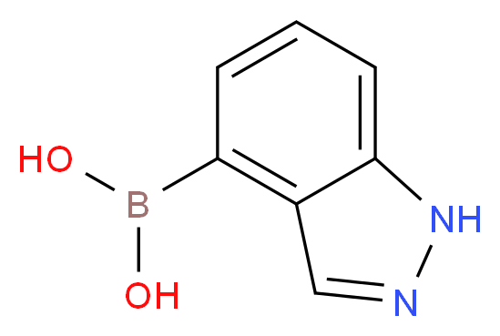 (1H-indazol-4-yl)boronic acid_分子结构_CAS_1023595-17-6