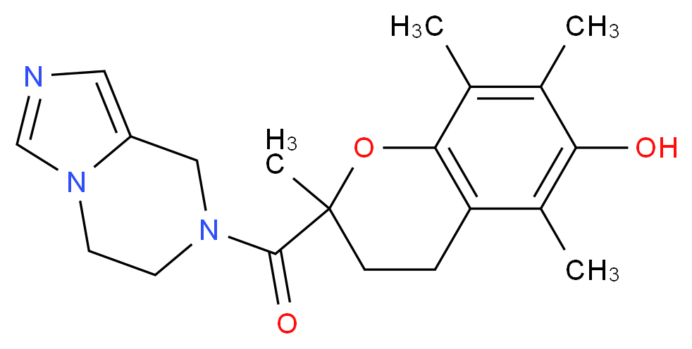 2-(5,6-dihydroimidazo[1,5-a]pyrazin-7(8H)-ylcarbonyl)-2,5,7,8-tetramethylchroman-6-ol_分子结构_CAS_)