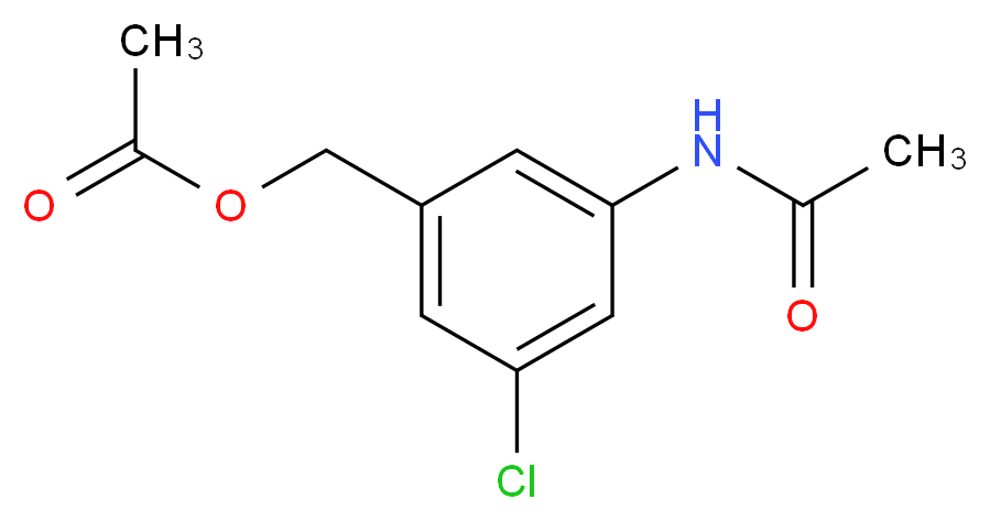 3-acetamido-5-chlorobenzyl acetate_分子结构_CAS_400605-46-1)