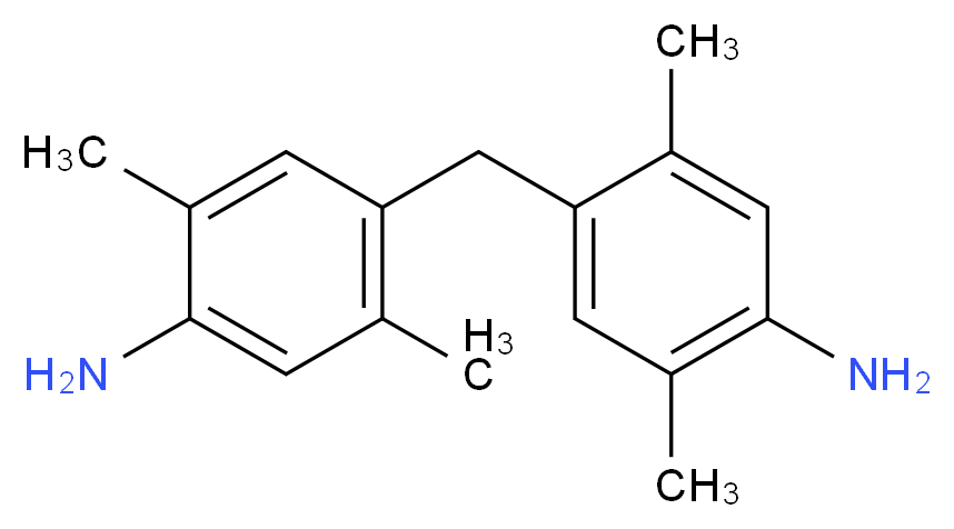 4-[(4-amino-2,5-dimethylphenyl)methyl]-2,5-dimethylaniline_分子结构_CAS_5339-30-0