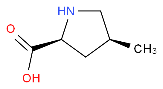 (2S,4S)-4-methylpyrrolidine-2-carboxylic acid_分子结构_CAS_6734-41-4