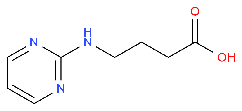 4-(pyrimidin-2-ylamino)butanoic acid_分子结构_CAS_)