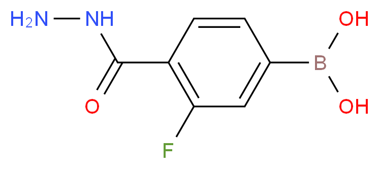 3-Fluoro-4-(hydrazinocarbonyl)benzeneboronic acid 96%_分子结构_CAS_850568-06-8)