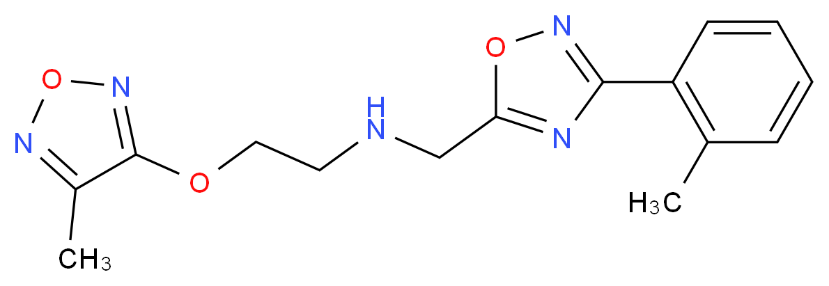 2-[(4-methyl-1,2,5-oxadiazol-3-yl)oxy]-N-{[3-(2-methylphenyl)-1,2,4-oxadiazol-5-yl]methyl}ethanamine_分子结构_CAS_)