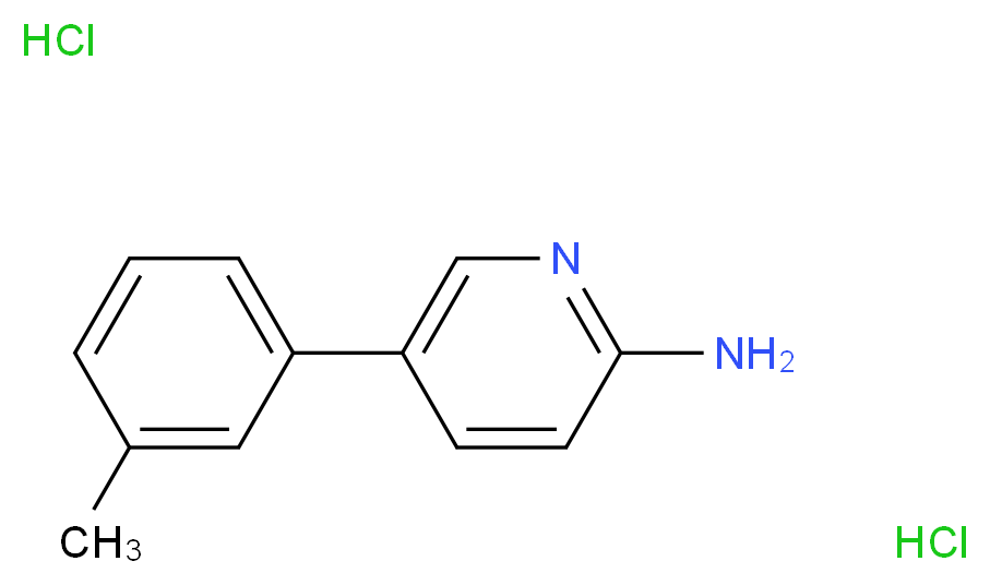 5-(m-Tolyl)pyridin-2-amine dihydrochloride_分子结构_CAS_1189458-99-8)