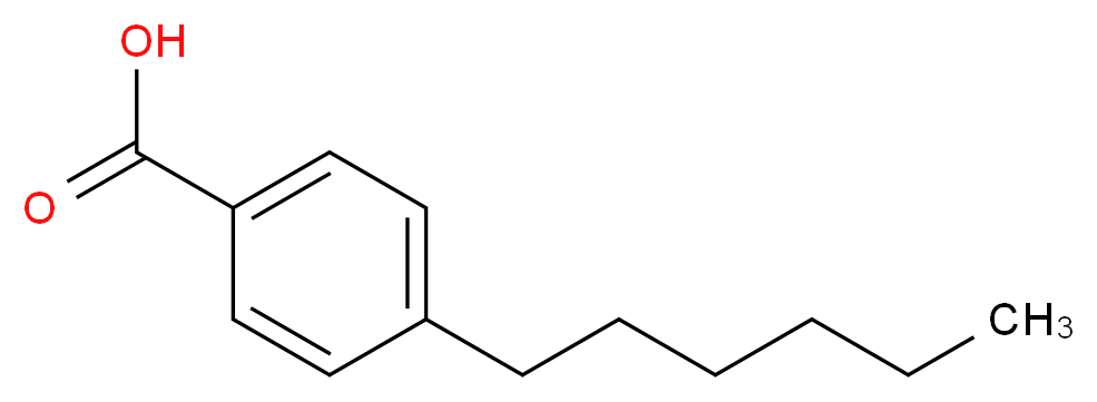 4-hexylbenzoic acid_分子结构_CAS_21643-38-9)