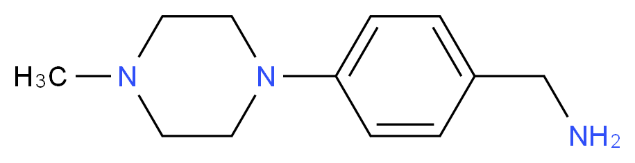 4-(4-Methylpiperazin-1-yl)benzylamine 95+%_分子结构_CAS_216144-45-5)