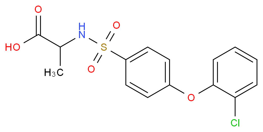 2-[4-(2-chlorophenoxy)benzenesulfonamido]propanoic acid_分子结构_CAS_1008472-78-3