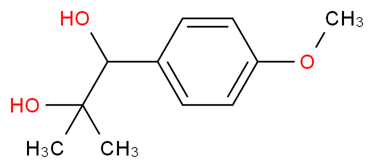 1-(4-METHOXYPHENYL)-2-METHYLPROPANE-1,2-DIOL_分子结构_CAS_261930-06-7)