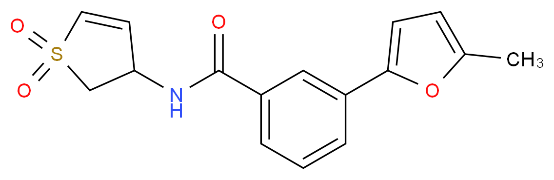N-(1,1-dioxido-2,3-dihydro-3-thienyl)-3-(5-methyl-2-furyl)benzamide_分子结构_CAS_)