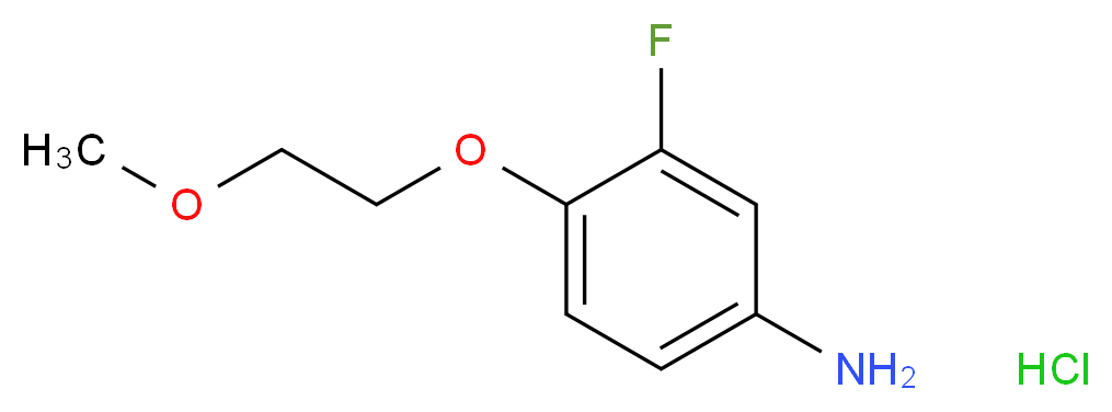 3-Fluoro-4-(2-methoxyethoxy)aniline hydrochloride_分子结构_CAS_)