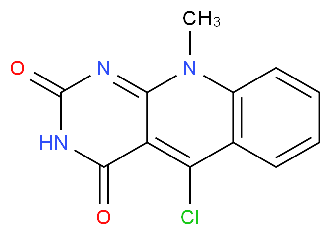 5-Chloro-10-methylpyrimido[4,5-b]quinoline-2,4(3H,10H)-dione_分子结构_CAS_137347-70-7)