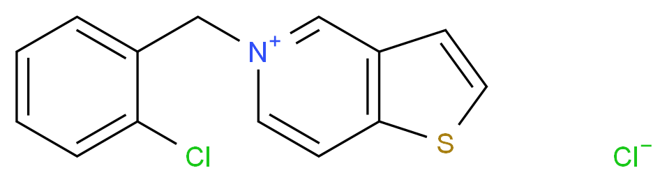 5-[(2-chlorophenyl)methyl]thieno[3,2-c]pyridin-5-ium chloride_分子结构_CAS_53885-64-6