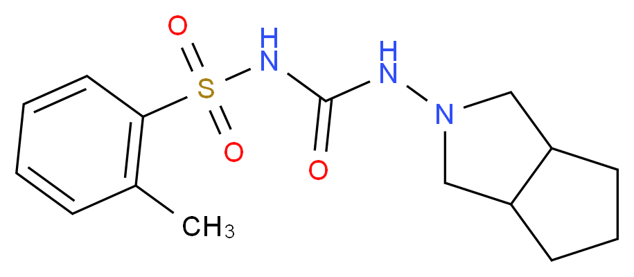 1-(2-methylbenzenesulfonyl)-3-{octahydrocyclopenta[c]pyrrol-2-yl}urea_分子结构_CAS_1076198-18-9