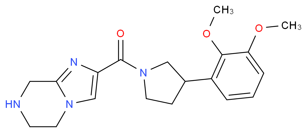 2-{[3-(2,3-dimethoxyphenyl)-1-pyrrolidinyl]carbonyl}-5,6,7,8-tetrahydroimidazo[1,2-a]pyrazine_分子结构_CAS_)