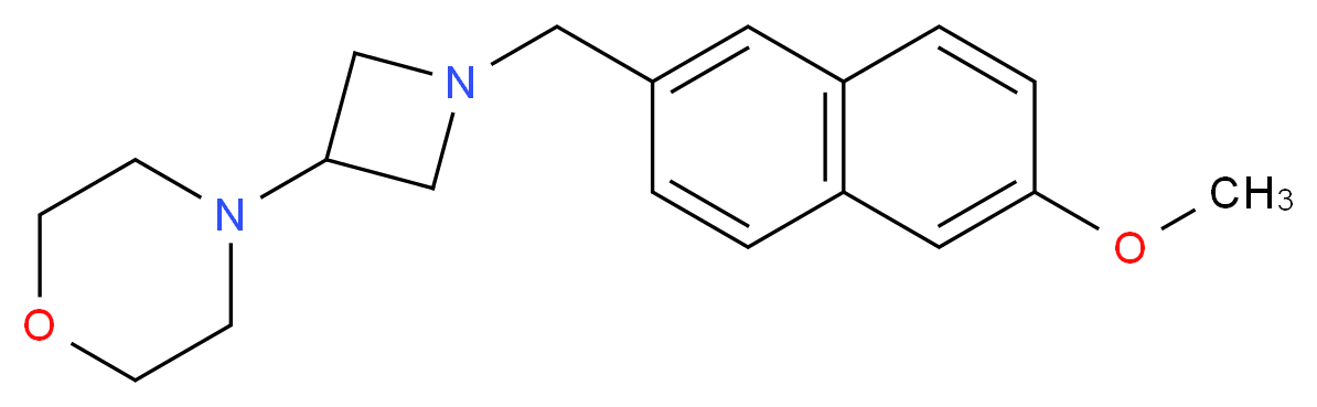 4-{1-[(6-methoxy-2-naphthyl)methyl]azetidin-3-yl}morpholine_分子结构_CAS_)