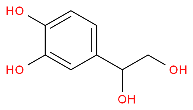 rac 3,4-Dihydroxyphenylethylene Glycol_分子结构_CAS_28822-73-3)