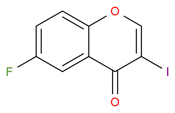 6-fluoro-3-iodo-4H-chromen-4-one_分子结构_CAS_454689-23-7