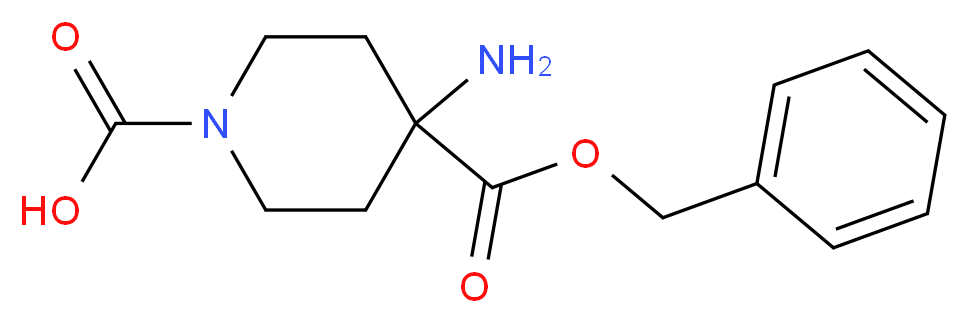 4-Amino-piperidine-1,4-dicarboxylic acid monobenzyl ester_分子结构_CAS_115655-41-9)