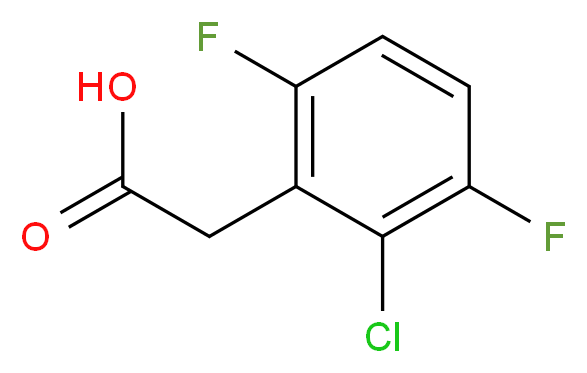 2-氯-3,6-二氟苯醋酸_分子结构_CAS_261762-52-1)