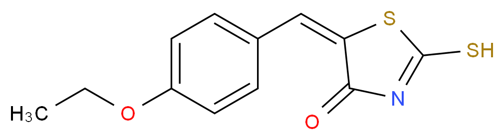(5E)-5-(4-Ethoxybenzylidene)-2-mercapto-1,3-thiazol-4(5H)-one_分子结构_CAS_100063-24-9)