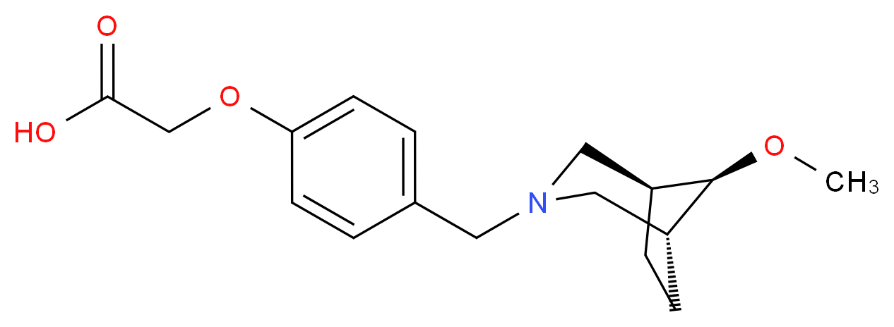 (4-{[(8-syn)-8-methoxy-3-azabicyclo[3.2.1]oct-3-yl]methyl}phenoxy)acetic acid_分子结构_CAS_)