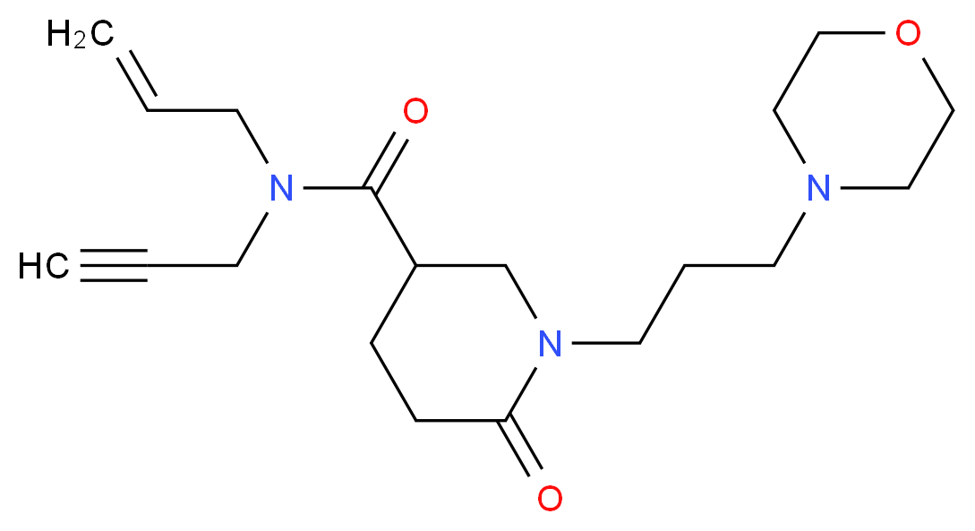 N-allyl-1-[3-(4-morpholinyl)propyl]-6-oxo-N-2-propyn-1-yl-3-piperidinecarboxamide_分子结构_CAS_)