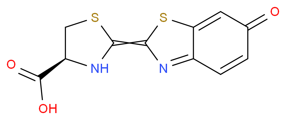 (4S)-2-(6-oxo-2,6-dihydro-1,3-benzothiazol-2-ylidene)-1,3-thiazolidine-4-carboxylic acid_分子结构_CAS_2591-17-5