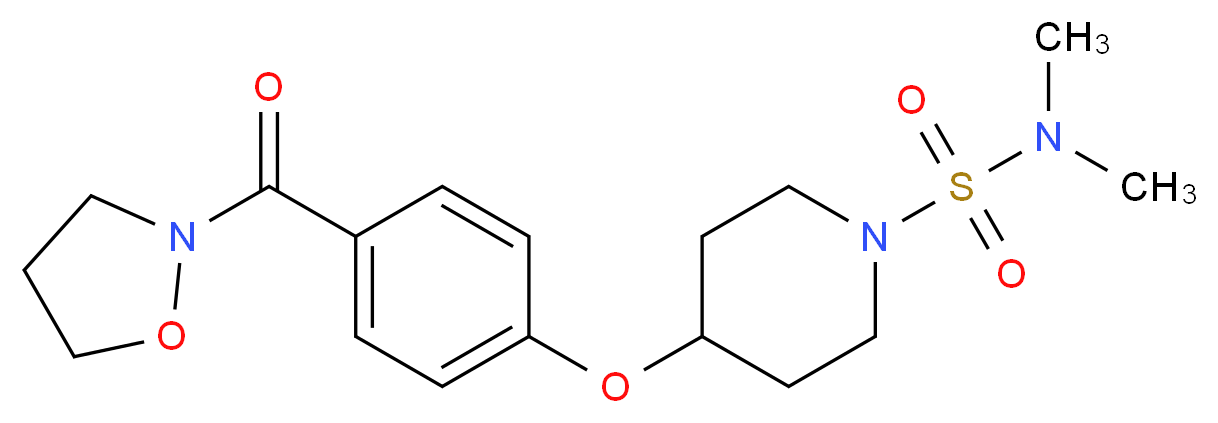 4-[4-(2-isoxazolidinylcarbonyl)phenoxy]-N,N-dimethyl-1-piperidinesulfonamide_分子结构_CAS_)