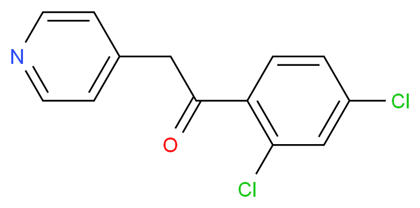 1-(2,4-dichlorophenyl)-2-(pyridin-4-yl)ethan-1-one_分子结构_CAS_252955-08-1