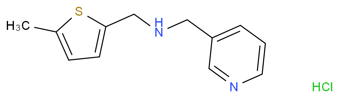 (5-Methyl-thiophen-2-ylmethyl)-pyridin-3-ylmethyl-amine hydrochloride_分子结构_CAS_)