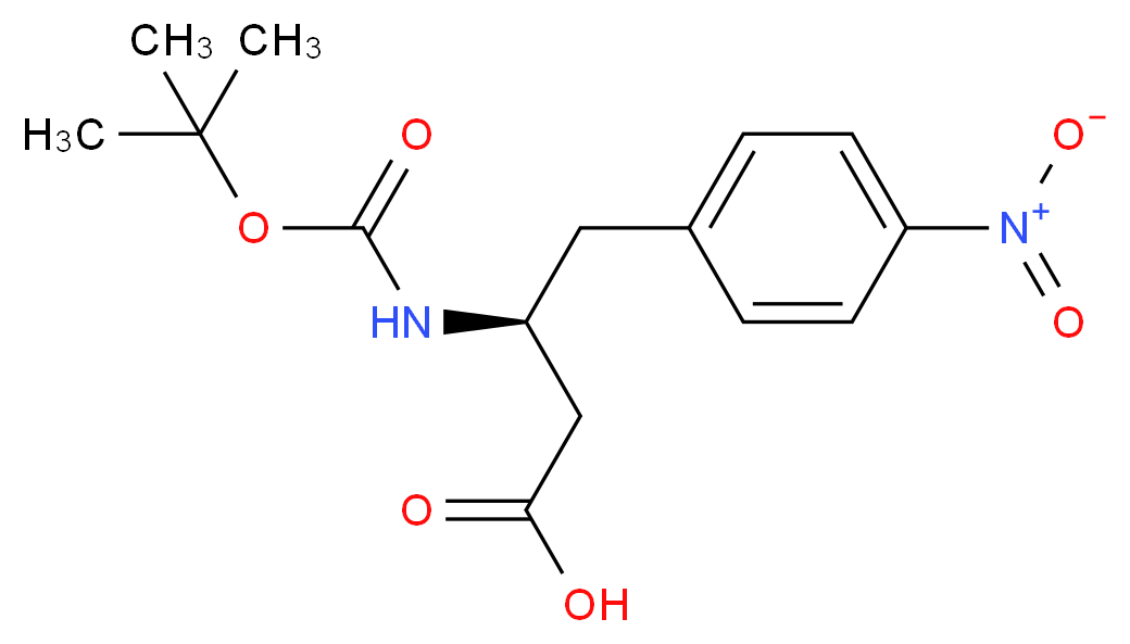 (3S)-3-{[(tert-butoxy)carbonyl]amino}-4-(4-nitrophenyl)butanoic acid_分子结构_CAS_127106-71-2