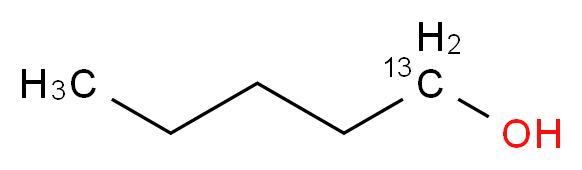 (1-<sup>1</sup><sup>3</sup>C)pentan-1-ol_分子结构_CAS_58454-11-8