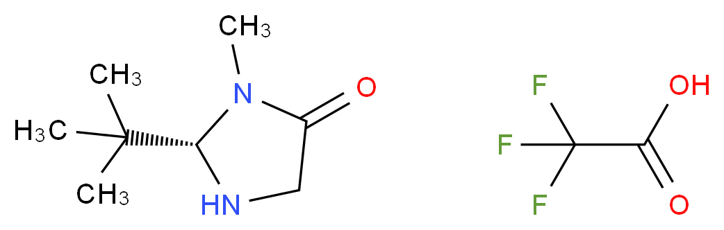 (2S)-2-tert-butyl-3-methylimidazolidin-4-one; trifluoroacetic acid_分子结构_CAS_900503-70-0