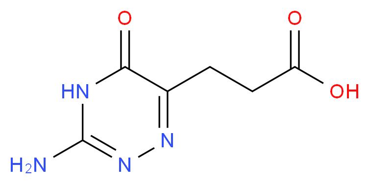 3-(3-amino-5-oxo-4,5-dihydro-1,2,4-triazin-6-yl)propanoic acid_分子结构_CAS_220459-24-5)