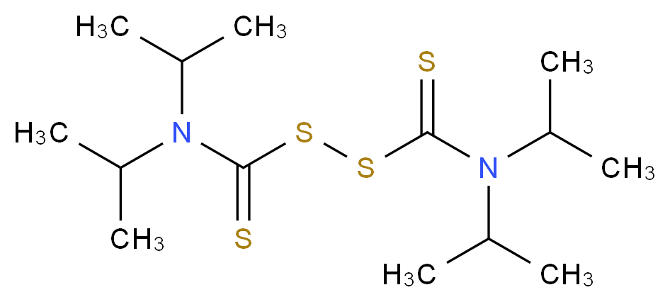 N,N-bis(propan-2-yl){[bis(propan-2-yl)carbamothioyl]disulfanyl}carbothioamide_分子结构_CAS_4136-91-8
