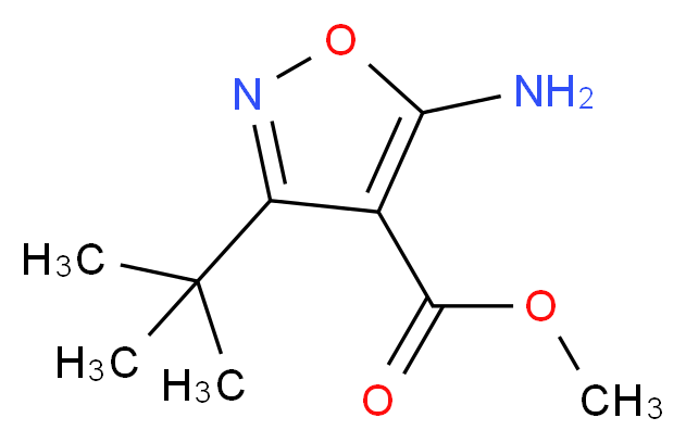 methyl 5-amino-3-tert-butyl-1,2-oxazole-4-carboxylate_分子结构_CAS_23286-45-5