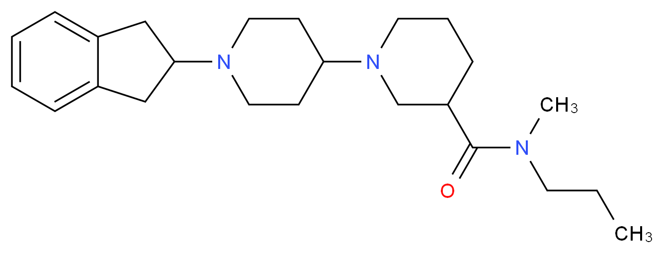 1'-(2,3-dihydro-1H-inden-2-yl)-N-methyl-N-propyl-1,4'-bipiperidine-3-carboxamide_分子结构_CAS_)