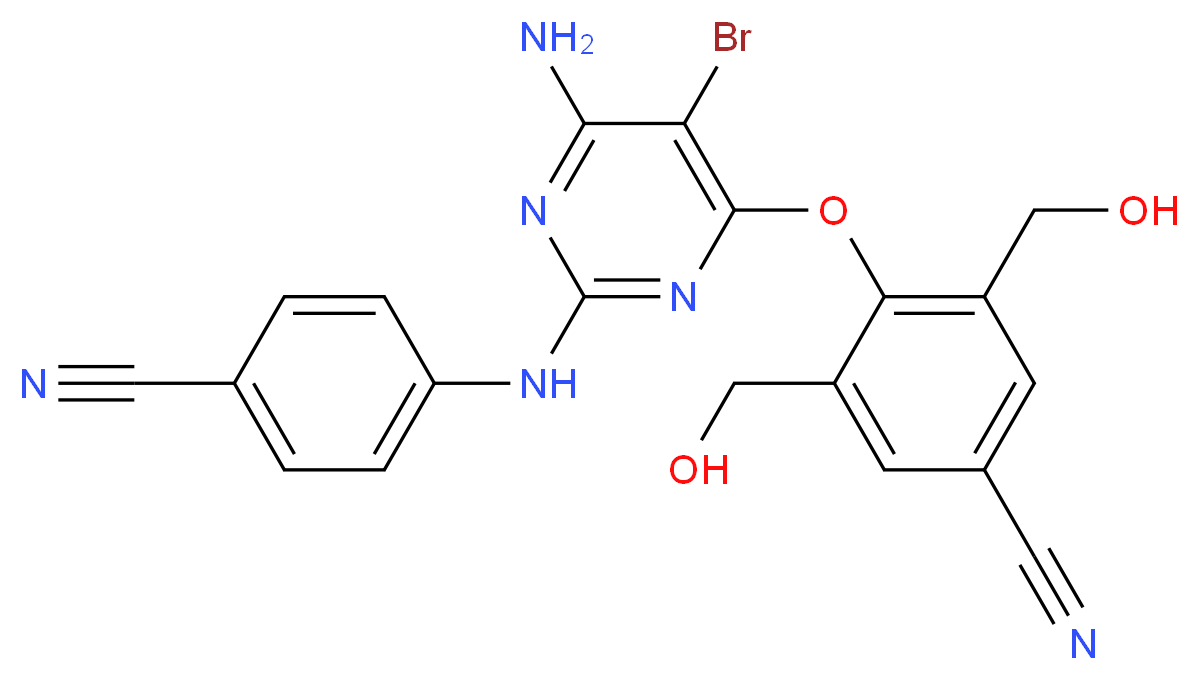 Dihydroxy Etravirine_分子结构_CAS_1246818-67-6)