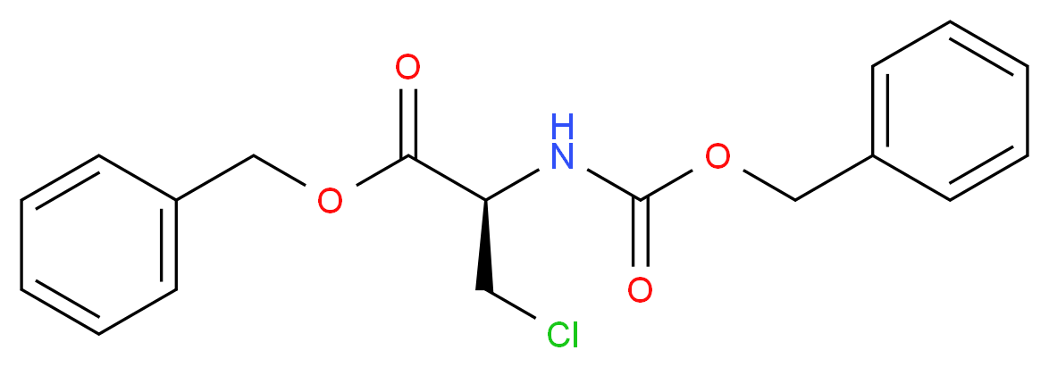N-(Benzyloxycarbonyl)-L-β-chloroalanine Benzyl Ester_分子结构_CAS_55822-82-7)