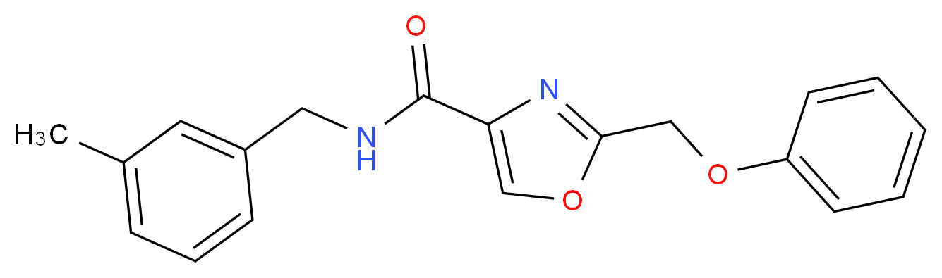 N-(3-methylbenzyl)-2-(phenoxymethyl)-1,3-oxazole-4-carboxamide_分子结构_CAS_)