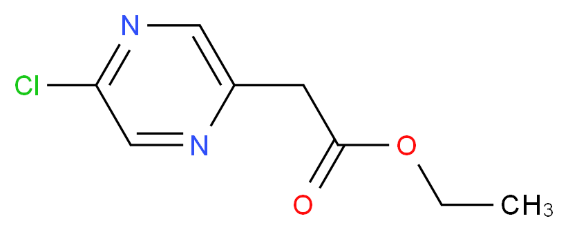 ethyl 2-(5-chloropyrazin-2-yl)acetate_分子结构_CAS_1196157-22-8